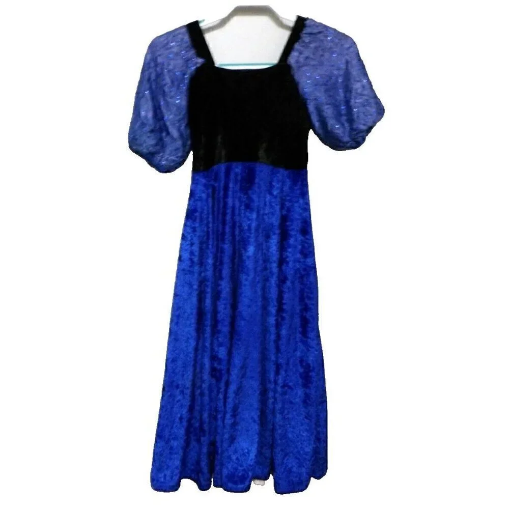 WIZARD'S WARDROBE blue renaissance faire princess dress little girls size S 5/6